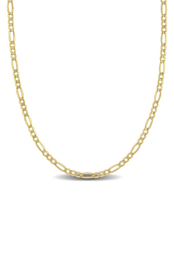 25088円 全国一律送料無料 25088円 100％の保証 デルマー レディース ネックレス チョーカー ペンダントトップ アクセサリー 10K Gold Plated 2.5mm Figaro Chain Link Necklace YELLOW
