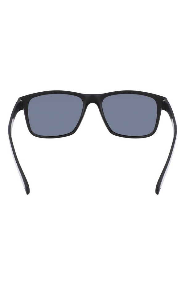 コールハーン メンズ 57mm BLACK MATTE Modified Polarized Rectangle Sunglasses アイ