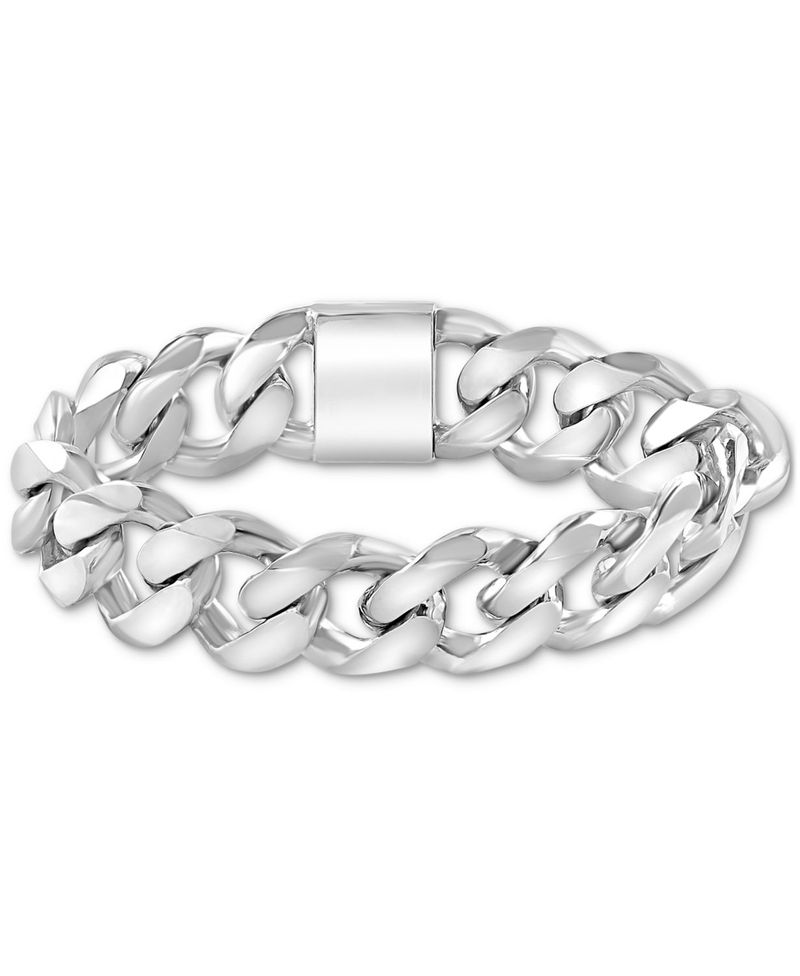 爆売り 楽天市場 エフィー メンズ ブレスレット バングル アンクレット アクセサリー Effy Men S Heavy Curb Link Bracelet In Sterling Silver Silver Revida 楽天市場店 高い品質 Www Kioskogaleria Com