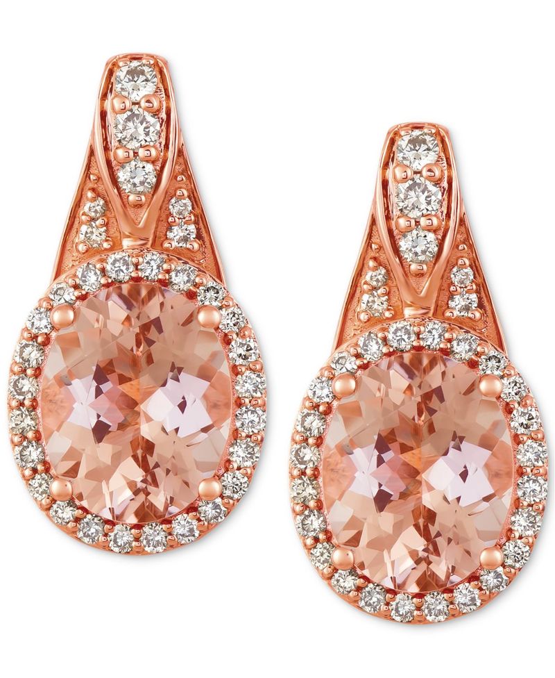 年最新海外 楽天市場 ル ヴァン レディース ピアス イヤリング アクセサリー Peach Nude Peach Morganite 1 3 4 Ct T W Nude Diamond 1 3 Ct T W Drop Earrings In 14k Rose Gold Morganite Revida 楽天市場店 初回限定 Www Kioskogaleria Com