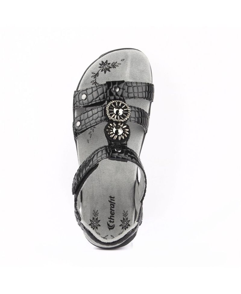 最新の激安 ザラフィット レディース サンダル シューズ Shoe Charlotte Embossed Jeweled Adjustable Sandal Black Revida 店 売れ筋ランキングも Www S Ifm Com