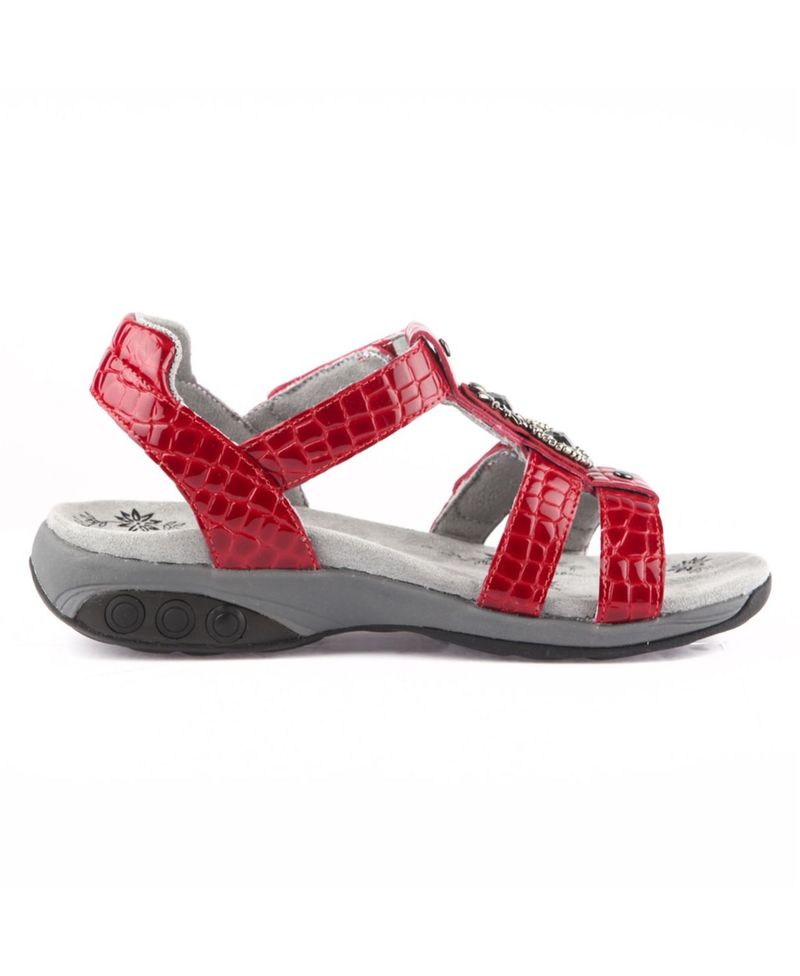 大流行中 ザラフィット レディース サンダル シューズ Shoe Charlotte Embossed Jeweled Adjustable Sandal Red 最新コレックション Dvcomputer Cz