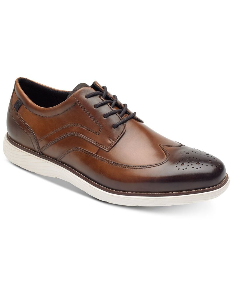 公式店舗 ロックポート メンズ オックスフォード シューズ Men S Garett Leather Wingtip Oxfords Cognac 美しい Werther Com Br