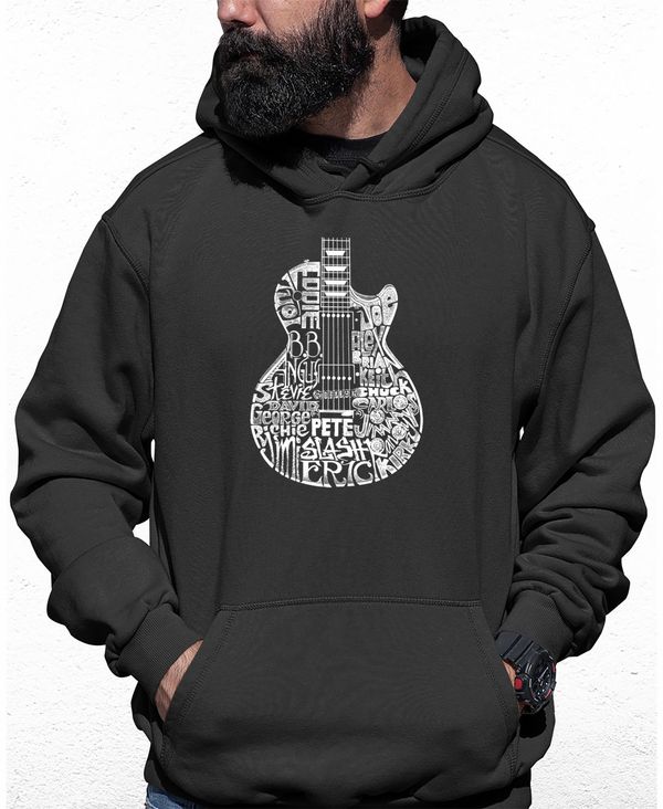 エルエーポップアート メンズ アウター パーカー・スウェット スウェット シャツ LA Pop Art Men's Rock Guitar Head Word Art Hooded Sweatshirt Gray グレー