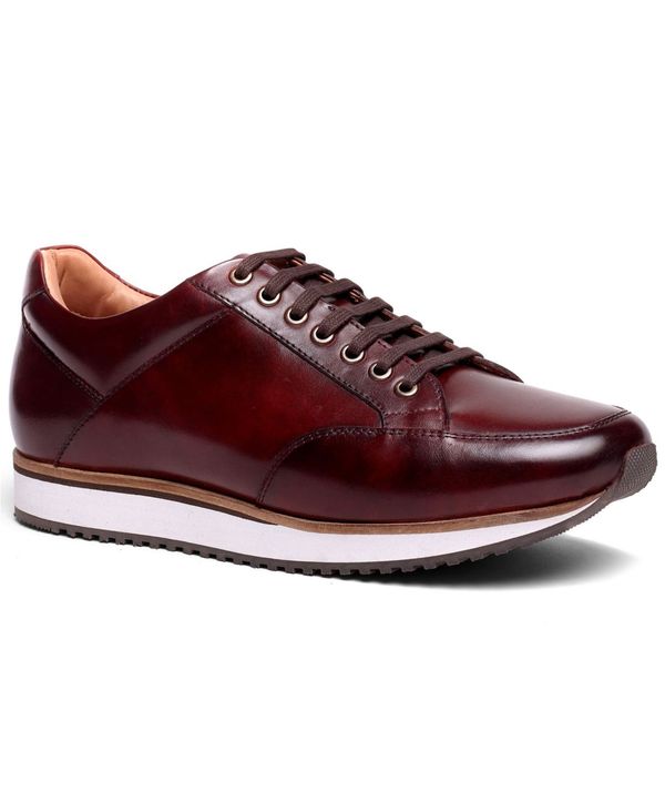 アンソニー ヴィア メンズ シューズ スニーカー レザー Anthony Veer Men's Barack Leather Casual Fashion Sneaker Oxblood オックスブラッド 17,375円