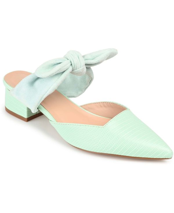 ジュルネ コレクション レディース シューズ パンプス Journee Collection Women's Melora Bow Detail Slip On Mules Mint ミント
