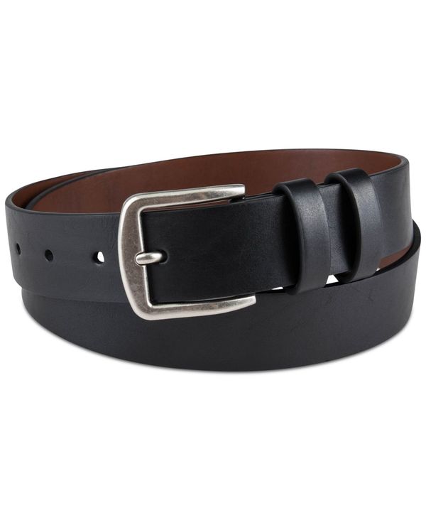 クラブルーム メンズ アクセサリー ベルト Club Room Men's Burnished-Edge Belt Black ブラック