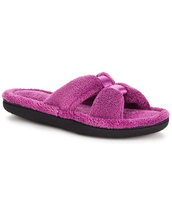 アイソトナー レディース シューズ サンダル パイル Isotoner Signature Women's Micro Terry X-Slide Slippers Ultraviolet