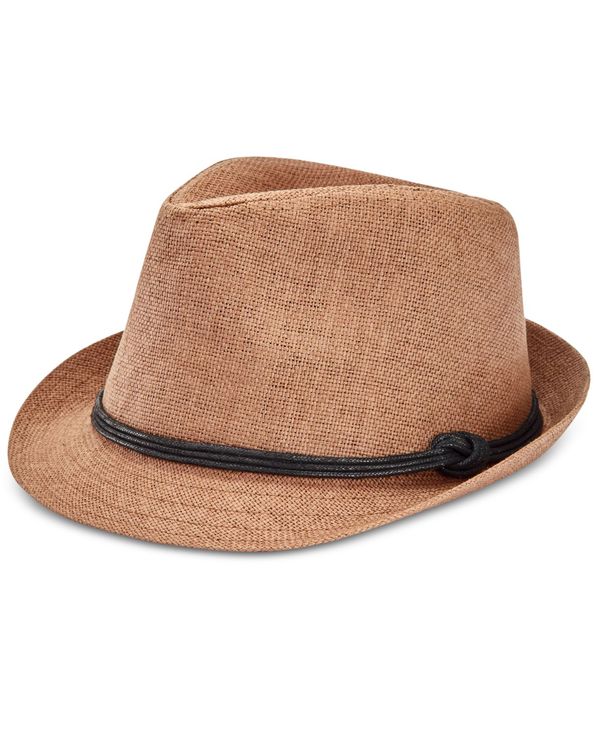 リーバイス メンズ アクセサリー 帽子 ヴィンテージ Levi's Men's Paper Straw Vintage-Inspired Fedora Hat Brown ブラウン｜ReVida 店