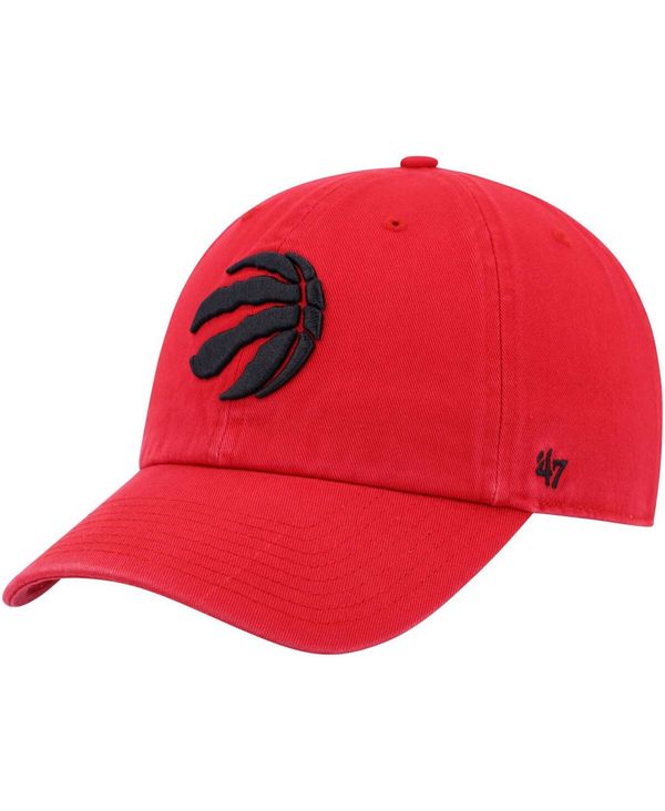 47 ブランド メンズ アクセサリー 帽子 '47 Brand Men's Red Toronto Raptors Team Clean Up Adjustable Hat Red レッド|ReVida 店