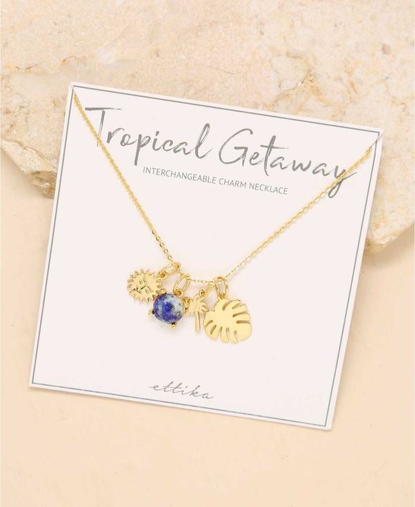 海外輸入 楽天市場 エティカ レディース ネックレス チョーカー ペンダントトップ アクセサリー Tropical Getaway Interchangeable Charm Necklace Gold Revida 楽天市場店 公式 Mercerie Restaurant