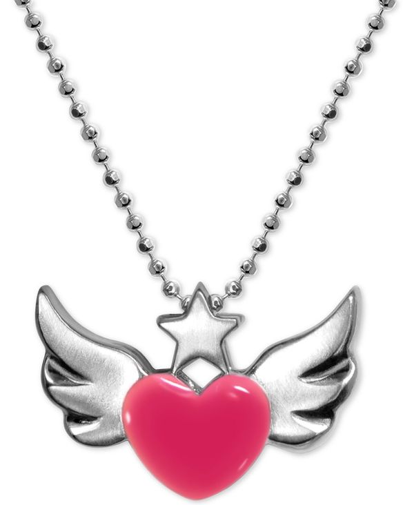 お1人様1点限り アレックス ウー レディース ネックレス チョーカー ペンダントトップ アクセサリー Enamel Rainbow Winged Heart 16 Pendant Necklace In Sterling Silver Silver Revida 店 新品本物 Jobecogouabo Com