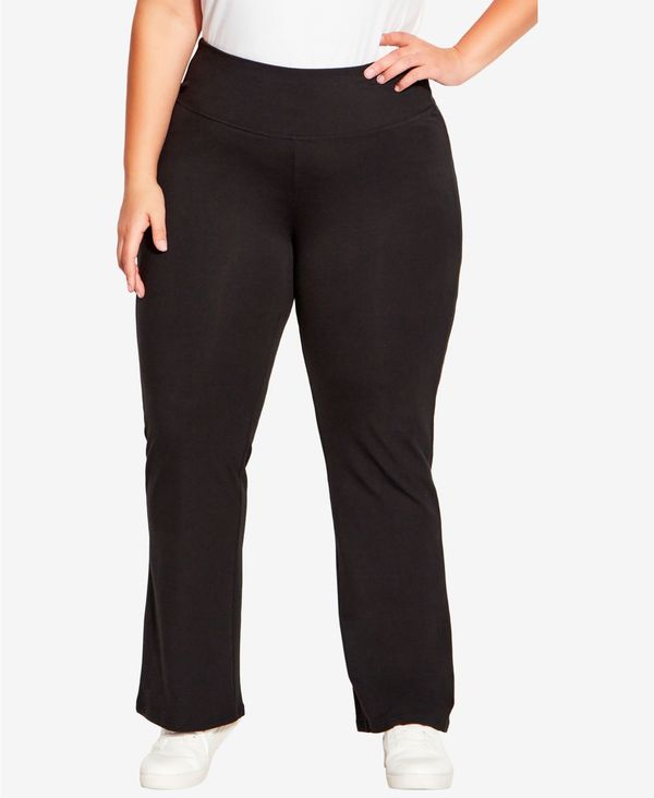 AL完売しました。 アベニュー レディース レギンス ボトムス Plus Size Pima Bootleg Leggings Black  abi-expert.de