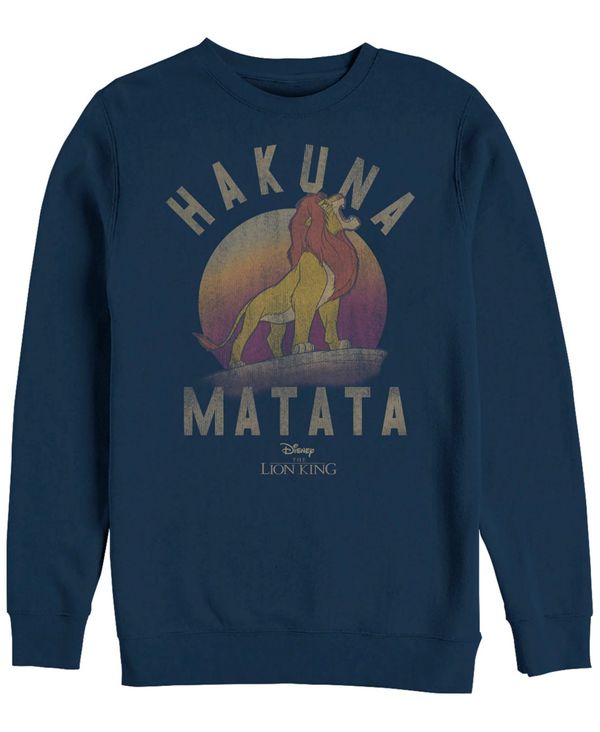 超目玉 楽天市場 ディズニー メンズ パーカー スウェット アウター Men S Lion King Simba Hakuna Matata Crewneck Fleece Navy Revida 楽天市場店 激安ブランド Mbbsdds2k23 Org