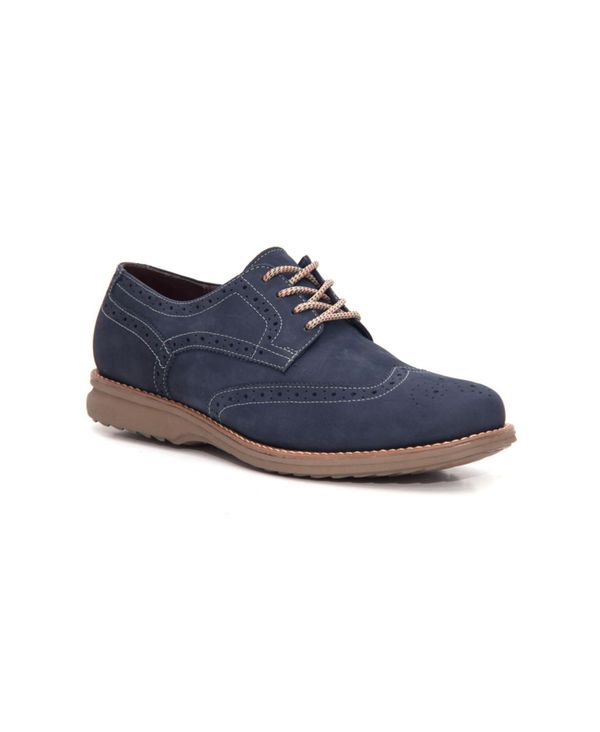 サンドロ・モスコローニ メンズ ドレスシューズ シューズ Men's Shane 4 Eyelet Wing Tip Lace Dress Shoes Navy