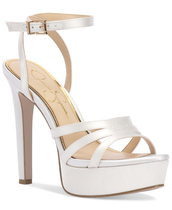 ジェシカシンプソン レディース シューズ サンダル プラットフォーム アンクル Jessica Simpson Women's Balina Bridal Ankle-Strap Platform Sandals White ホワイト