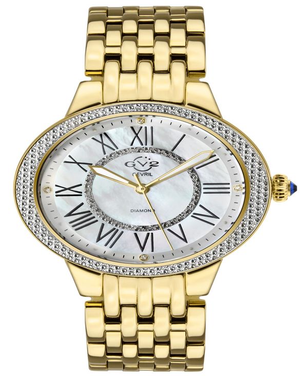 ジェビル レディース アクセサリー 腕時計 Tシャツ Gevril Women's Astor Ii Swiss Quartz Gold-Tone Stainless Steel Bracelet Watch 38mm Gold-Tone ゴールド