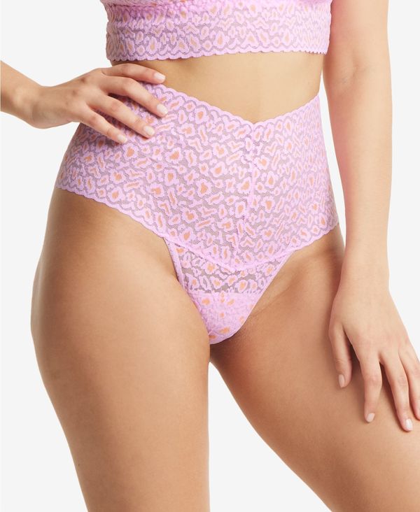 ハンキーパンキー レディース パンツ アンダーウェア Women's Cross Dyed Leopard Retro Thong Rose Petal, Orange Blossom