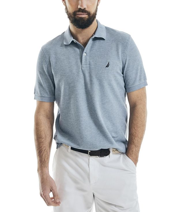 ナウティカ メンズ トップス ポロシャツ Nautica Men's Classic-Fit Deck Polo Shirt Deep Anchor Heather ヘザー|ReVida 店