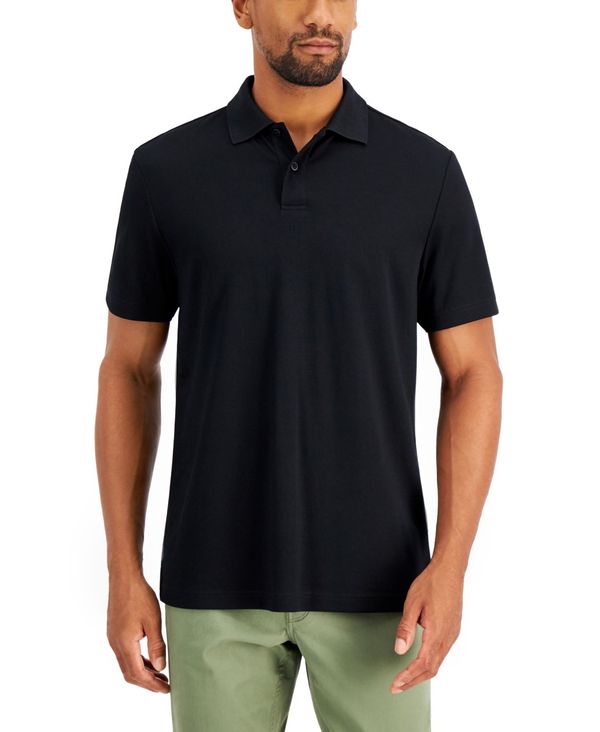 円 年間ランキング6年連続受賞 アルファニ メンズ ポロシャツ トップス Men S Regular Fit Solid Supima Blend Cotton Polo Shirt Created For Macy S Black On