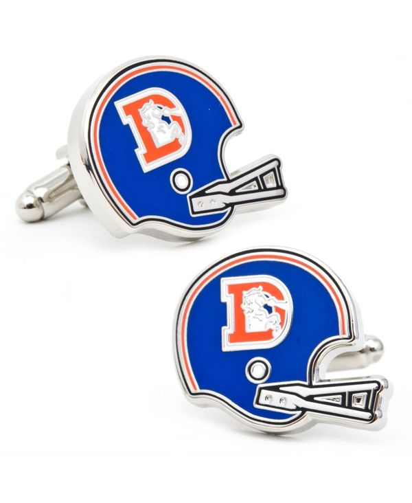 超目玉 カフリンクス メンズ カフスボタン アクセサリー Retro Denver Broncos Helmet Cufflinks Blue  bubnuj.cz