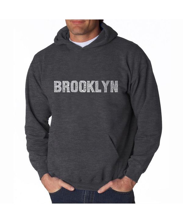 エルエーポップアート メンズ アウター パーカー・スウェット パーカー LA Pop Art Men's Word Art Hoodie - Brooklyn Neighborhoods Dark Gray グレー