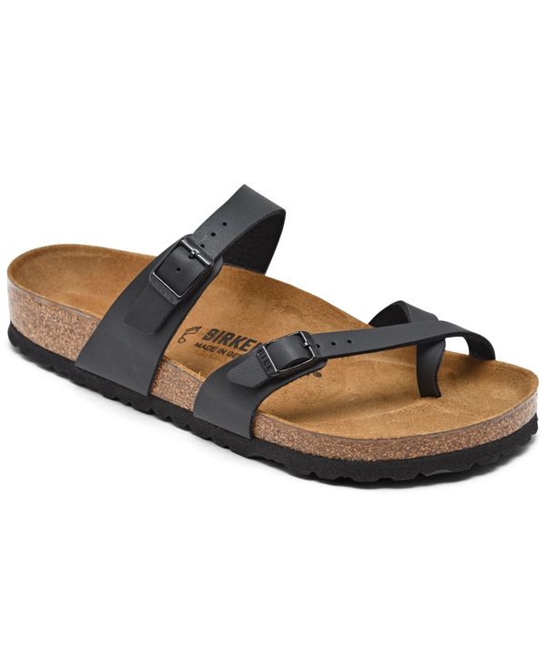 ビルケンシュトック レディース シューズ サンダル Birkenstock Women's Mayari Birko-Flor Casual Sandals from Finish Line Black ブラック