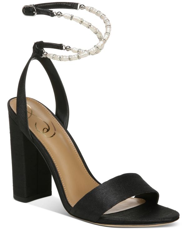 サムエデルマン レディース シューズ サンダル アンクル Sam Edelman Women's Yanneli Embellished Ankle-Strap Sandals Black ブラック
