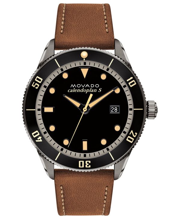 レビューで送料無料 モバド レディース 腕時計 アクセサリー Limited Edition Swiss Heritage Series Calendoplan Cognac Leather Strap Watch 43mm Brown Revida 店 保証書付 Terraislandica Com