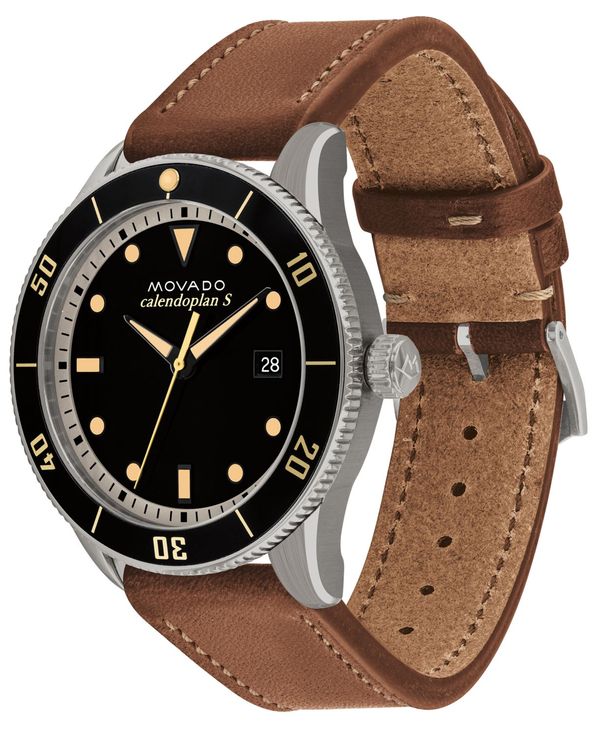 レビューで送料無料 モバド レディース 腕時計 アクセサリー Limited Edition Swiss Heritage Series Calendoplan Cognac Leather Strap Watch 43mm Brown Revida 店 保証書付 Terraislandica Com