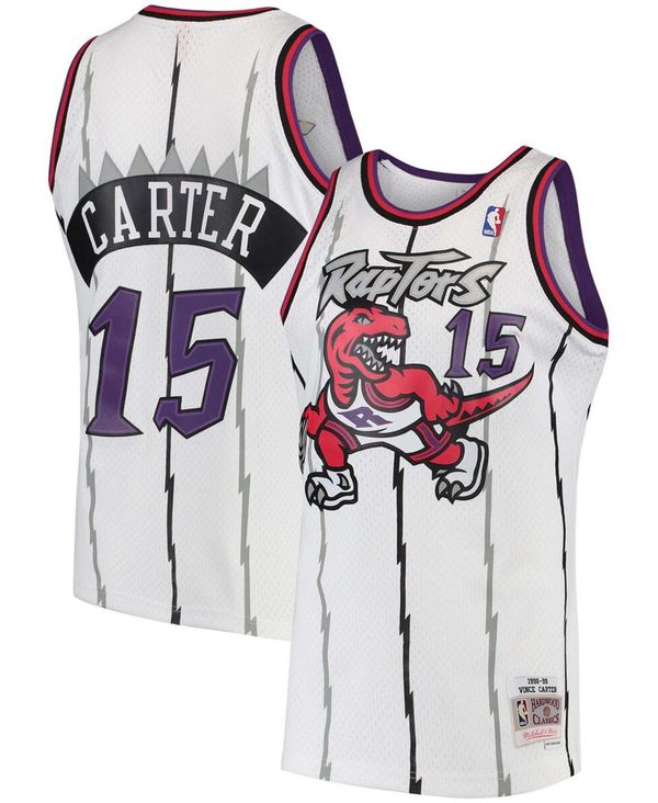 ミッチェル&ネス メンズ トップス シャツ ジャージー Mitchell & Ness Men's Vince Carter White Toronto Raptors 1997-98 Hardwood Classics Swingman Jersey White ホワイト
