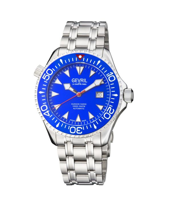 ジェビル メンズ アクセサリー 腕時計 Gevril Men's Hudson Yards 48801 Swiss Automatic Bracelet Watch 43 mm Silver シルバー|ReVida 店