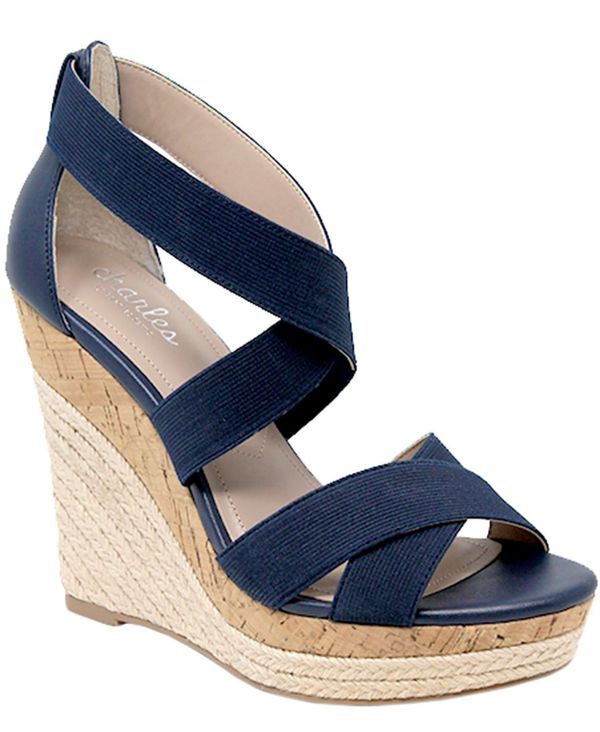 新品本物 チャールズ デイビッド レディース サンダル シューズ Azures Wedge Sandals Navy 全ての Fcipty Com