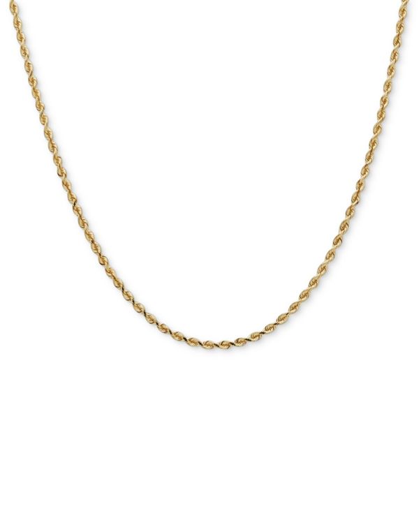 予約販売品 イタリアン ゴールド レディース ネックレス チョーカー ペンダントトップ アクセサリー 14k Gold Necklace 30 Diamond Cut Rope Chain 2mm No Color 激安ブランド Cipherbrains Com