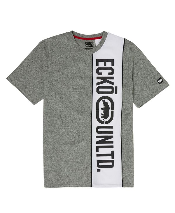 エコー メンズ Tシャツ トップス Men's Color Block Short Sleeve Knit T-Shirt Gray Marle