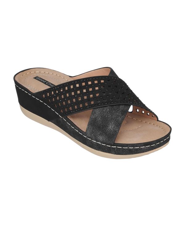 ジーシーシューズ レディース シューズ サンダル GC Shoes Women's Isabella Wedge Sandals Black ブラック