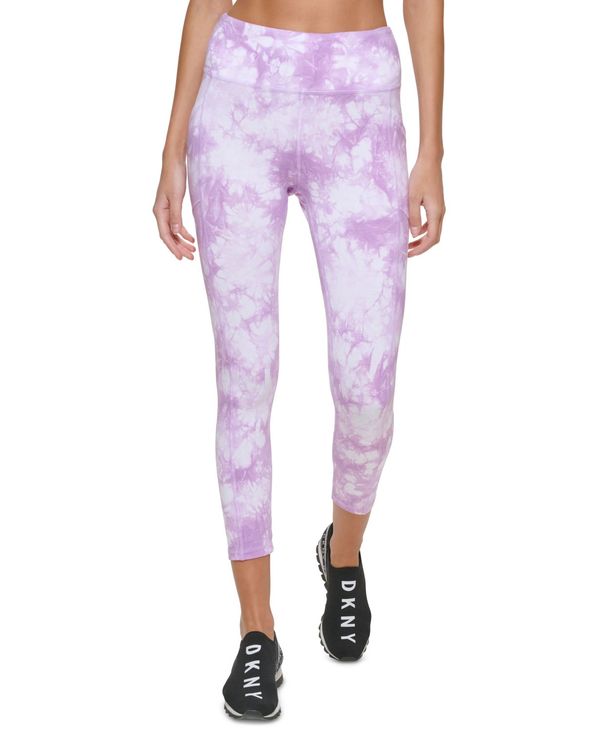 ダナ キャラン ニューヨーク レディース レギンス ボトムス Tie-Dyed High-Waist 7 8 Leggings Wild Violet