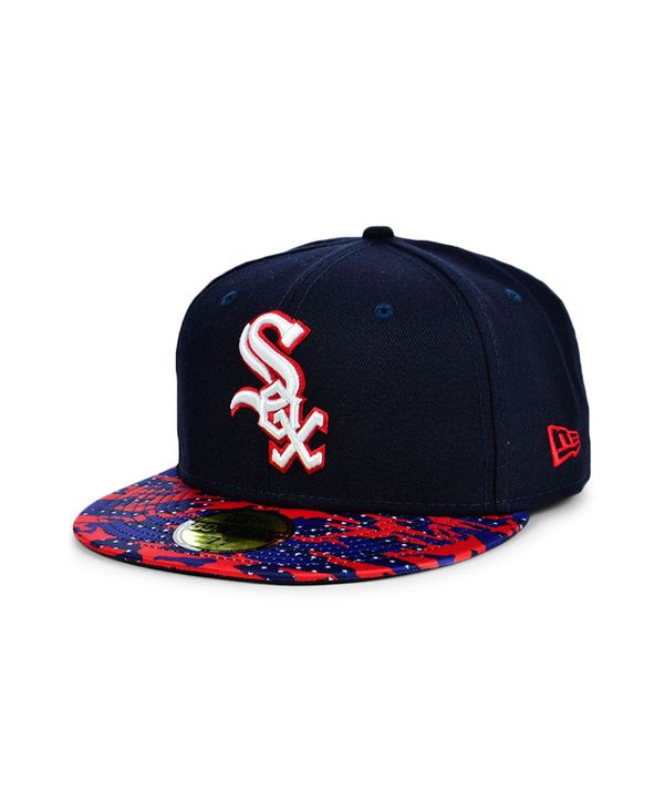 在庫一掃 ニューエラ レディース 帽子 アクセサリー Chicago White Sox Star Viz 59fifty Cap Navy 柔らかい Www Masterworksfineart Com