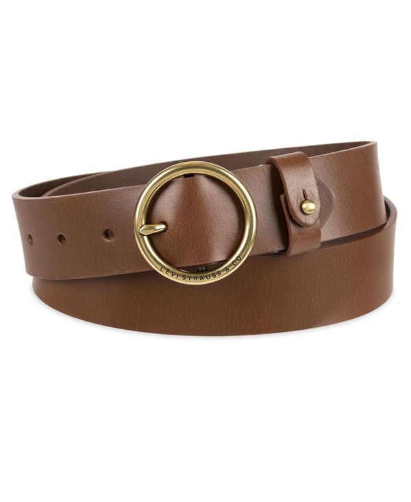 出産祝いなども豊富 Women S リーバイス Tan ベルト Belt レディース Buckle アクセサリー Circular Leather Center Bar ベルト サスペンダー