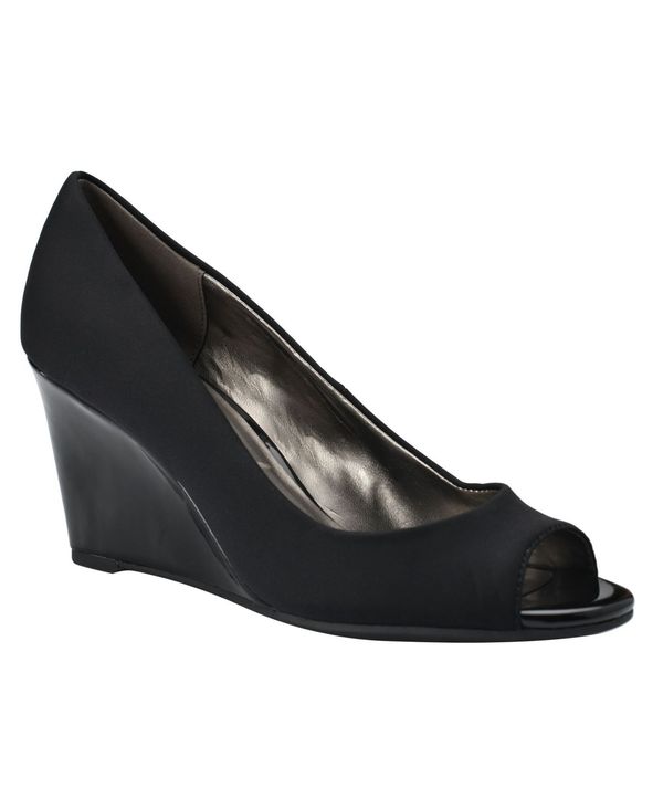 バンドリーノ レディース シューズ パンプス Bandolino Women's Tufflove Peep Toe Wedge Pumps Black ブラック