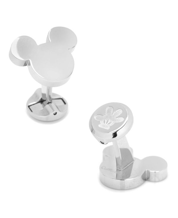 カフリンクス メンズ アクセサリー カフスボタン Tシャツ Cufflinks Inc. Stainless Steel Mickey Mouse Silhouette Cufflinks Silver シルバー