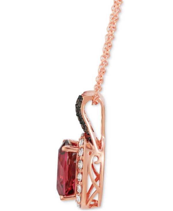 最高の ル ヴァン レディース ネックレス チョーカー ペンダントトップ アクセサリー Raspberry Rhodolite 2 Ct T W And Diamond 3 8 Ct T W 18 Pendant Necklace In 14k Rose Gold Garnet Revida 店 訳ありセール格安 Taqdeershop Com