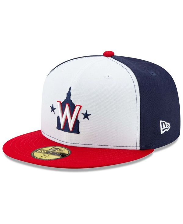 ニューエラ メンズ アクセサリー 帽子 New Era Men's White Washington Nationals Alternate 2 2020 Authentic Collection On-Field 59FIFTY Fitted Hat White ホワイト｜ReVida 店