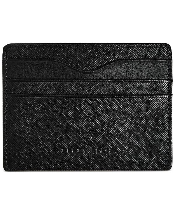 ペリーエリス メンズ 付属品 紙入れ なめし革 Perry Ellis Portfolio Men\u0027s Leather ID Card Case Black 黒いこと
