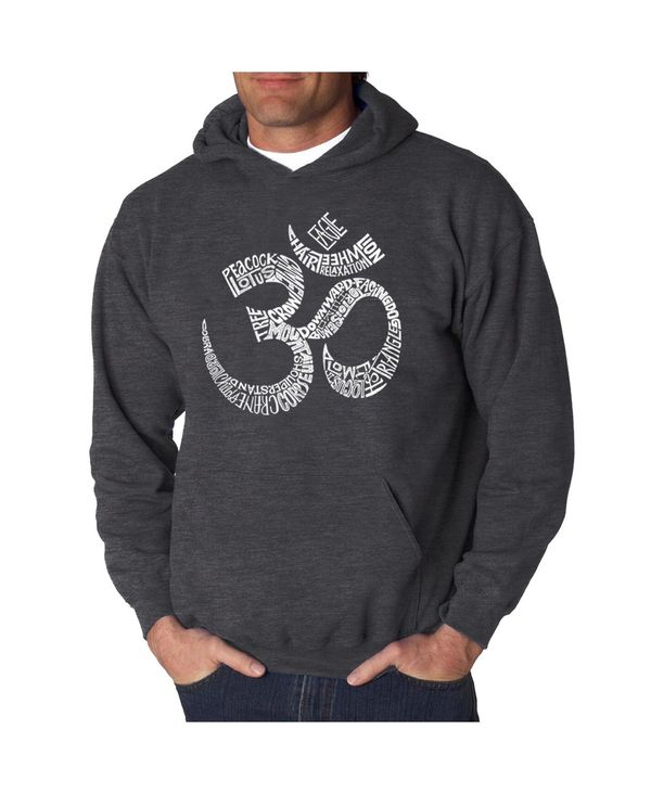 エルエーポップアート メンズ アウター パーカー・スウェット パーカー LA Pop Art Men's Word Art Hoodie - Poses Om Dark Gray グレー｜ReVida 店
