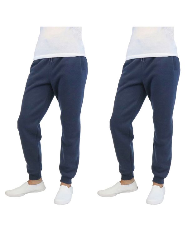 ギャラクシーバイハルビック メンズ ボトムス カジュアルパンツ パンツ スウェットパンツ フリース Galaxy By Harvic Men's 2-Packs Slim-Fit Fleece Jogger Sweatpants Navy x 2 ネイビー