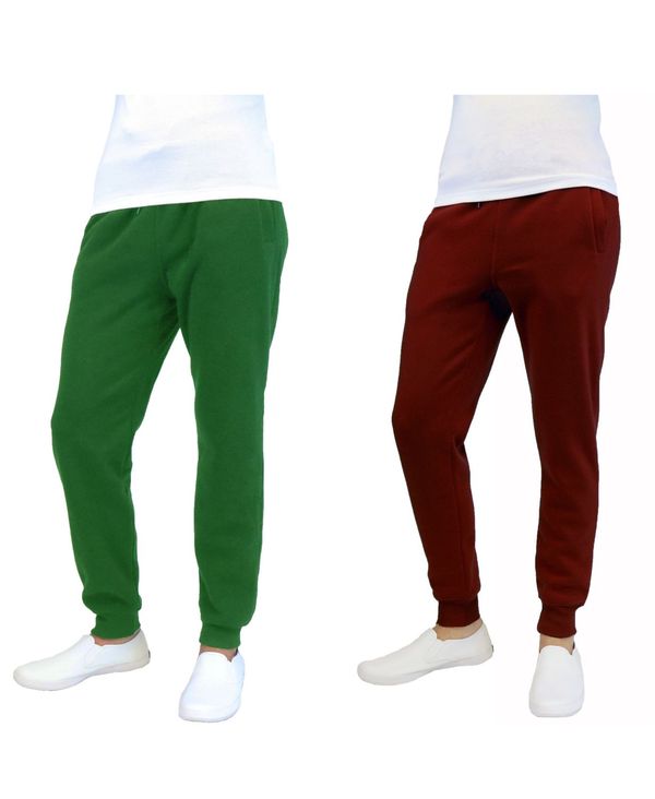 ギャラクシーバイハルビック メンズ ボトムス カジュアルパンツ パンツ スウェットパンツ フリース Galaxy By Harvic Men's 2-Packs Slim-Fit Fleece Jogger Sweatpants Olive/Burgundy バーガンディ