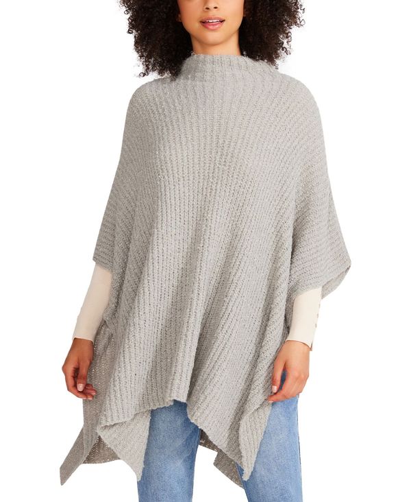 スティーブ マデン レディース マフラー ストール スカーフ アクセサリー Women's Funnel Collar Poncho Grey 評判