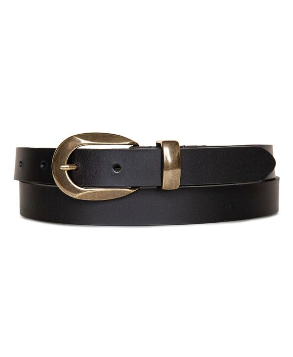 最大94 オフ Women S ラッキーブランド ベルト レディース Belt アクセサリー Black Metal Loop Leather ベルト サスペンダー