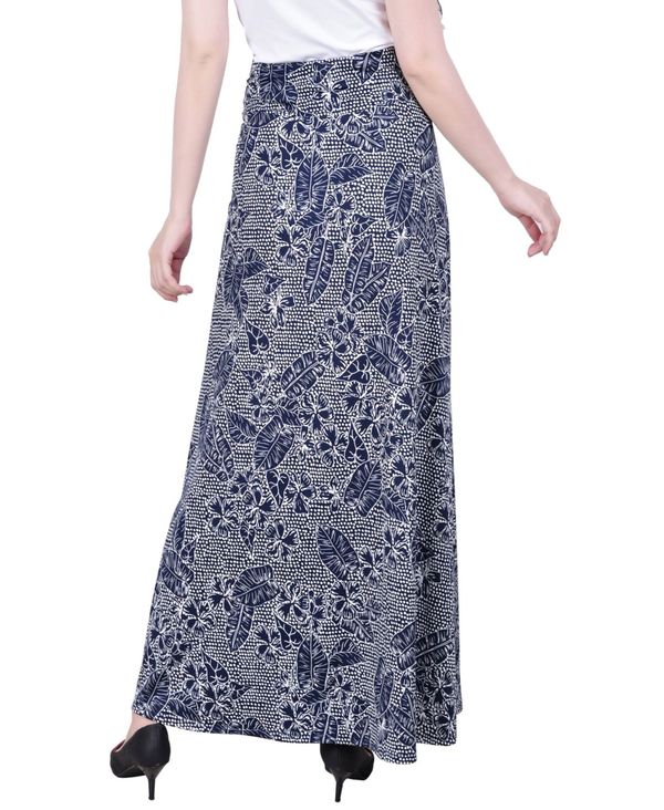 ニューヨークコレクション レディース A-Line Belt Detail Faux Front Maxi Mykonosflora Navy  Petite Ring Skirt with スカート ボトムス ○スーパーSALE○ セール期間限定 スカート